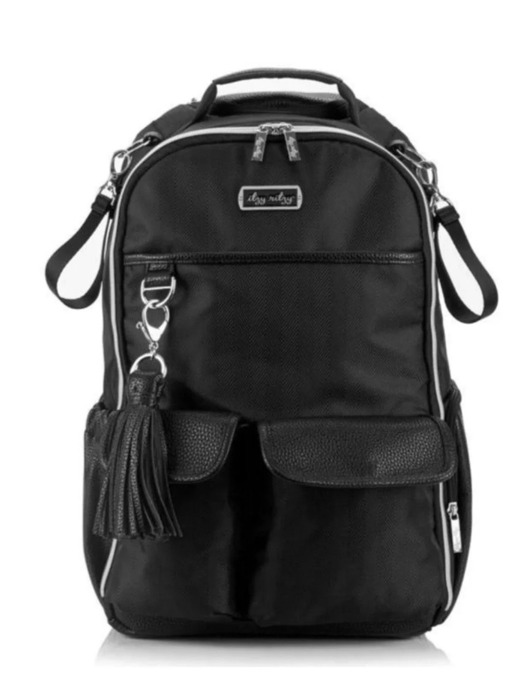 Itzy ritzy boss diaper bag herringbone design with Tassel